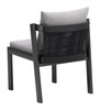 Horizon Gray (Set of 2) Aluminum and Olefin Dining Chair for Outdoor Use
