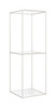 Zuo Light Gray Tempered Glass and Steel Square Chair Display