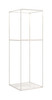 Zuo Light Gray Tempered Glass and Steel Square Chair Display
