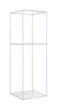 Zuo Light Gray Tempered Glass and Steel Square Chair Display