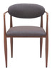 Zens Truffle Gray (Set of 2) Steel and Polyester Dining Chair