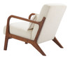 Macio Cream Rubberwood and Polyester Accent Chair