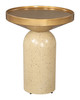Cendre Gold & Beige Iron Round Side Table
