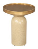 Cendre Gold & Beige Iron Round Side Table