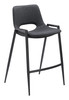 Desi Black (Set of 2) Steel and Polyurethane Counter Stool