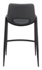 Desi Black (Set of 2) Steel and Polyurethane Counter Stool