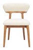 Cedar White & Walnut (Set of 2) Ash Wood and Polyester Dining Chair