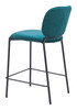 Plat Green (Set of 2) Steel and Polyester Stackable Counter Stool