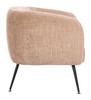Racine Linen Beige Steel and Polyester Accent Chair