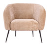 Racine Linen Beige Steel and Polyester Accent Chair