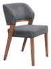 Sunobu Azure Gray & Walnut (Set of 2) Rubberwood Dining Chair