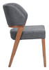 Sunobu Azure Gray & Walnut (Set of 2) Rubberwood Dining Chair