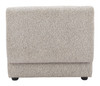 Simu Dune Greige Elm Wood and Polyester Middle Chair