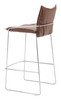 Pola Brown Steel and Polyurethane Barstool