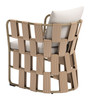 Quadrat White Aluminum and Polyester Dining Chair for Outdoor Use