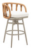 Safal Multicolor Aluminum and Polyester Swivel Barstool for Outdoor Use