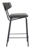Charon Vintage Black (Set of 2) Steel and Polyurethane Counter Stool