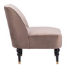 Bintulu Taupe Rubberwood and Steel Accent Chair