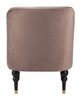 Bintulu Taupe Rubberwood and Steel Accent Chair