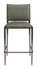 Freesia Olive Green (Set of 2) Steel and Polyurethane Barstool