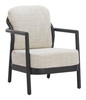 Rein Beige Aluminum and Olefin Accent Chair for Outdoor Use