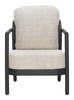 Rein Beige Aluminum and Olefin Accent Chair for Outdoor Use