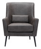 Ontario Vintage Black Steel and Polyester Accent Chair