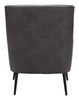 Ontario Vintage Black Steel and Polyester Accent Chair