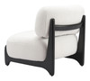 Bombo White Ash Wood and Polyester Accent Chair