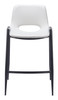 Desi White (Set of 2) Steel and Polyurethane Counter Stool