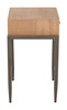 Verec Natural Fir Wood and Steel Rectangular Side Table