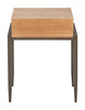 Verec Natural Fir Wood and Steel Rectangular Side Table