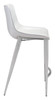 Magnus White & Silver (Set of 2) Stainless Steel Counter Stool