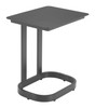 Friss Black Aluminum Rectangular End Table for Outdoor Use
