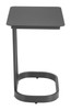 Friss Black Aluminum Rectangular End Table for Outdoor Use