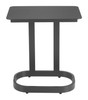 Friss Black Aluminum Rectangular End Table for Outdoor Use