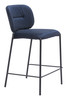 Plat Blue (Set of 2) Steel and Polyester Stackable Counter Stool