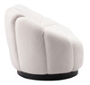Bhutan Cream Steel and Polyester Sofa