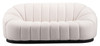 Bhutan Cream Steel and Polyester Sofa