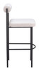 Livorno Ivory (Set of 2) Steel and Polyester Barstool