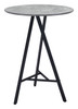 Metz Gray Steel Round Bar Table