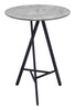 Metz Gray Steel Round Bar Table