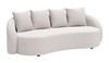 Sunny Beige Aluminum and Olefin Sofa for Outdoor Use