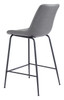 Byron Gray Steel and Polyurethane Counter Stool