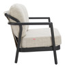 Rein Beige Aluminum and Olefin Loveseat for Outdoor Use