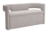 Papua Gray Polyester Storage Bench