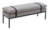 Padd Gray Steel and Polyester Bench