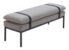 Padd Gray Steel and Polyester Bench