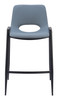 Desi Azure Gray (Set of 2) Steel and Polyurethane Counter Stool