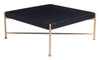 Nazaire Black Fir Wood and Steel Square Coffee Table